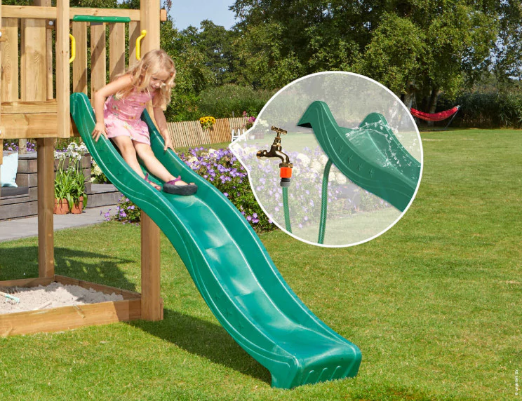 Jungle Casa | Aire de jeux en bois avec toboggan & pont suspendu Jungle Casa | Aire de jeux en bois avec toboggan & pont suspendu