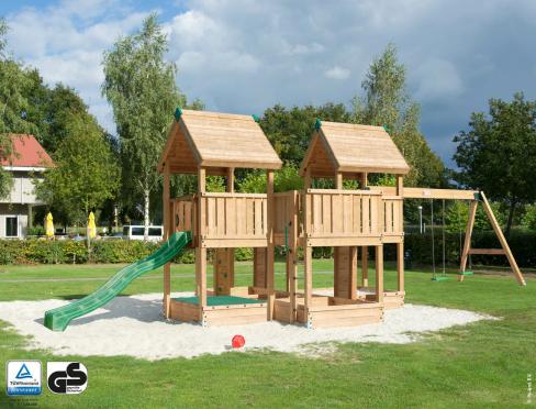 Aire de Jeux Professionnelle avec Balançoires • Hy-land P7s