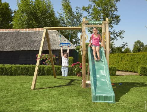 Aire de jeux en Bois pour Enfants • Tower 1-Swing 