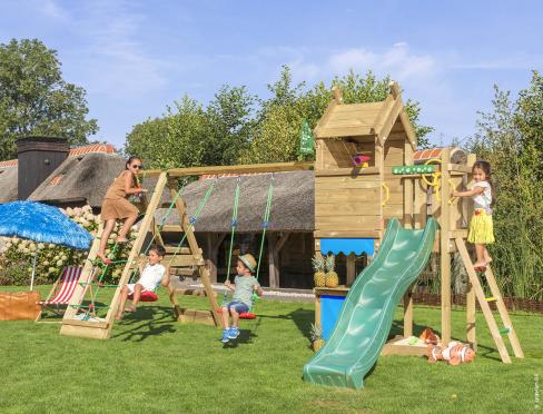 Jungle Resort | Maisonnette avec balançoires & filet d'escalade
