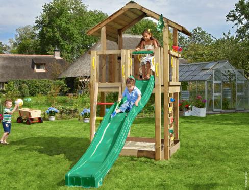 Jungle Chalet | Aire de jeux en bois avec toboggan