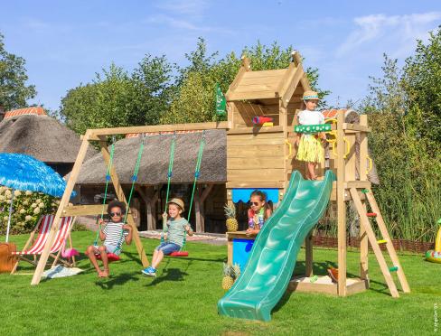 Jungle Casa | Aire de jeux en bois avec balançoire double