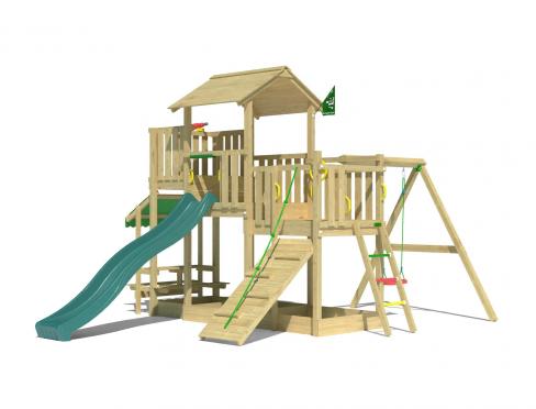 Jungle Habitat | Aire de jeux en bois avec balançoire