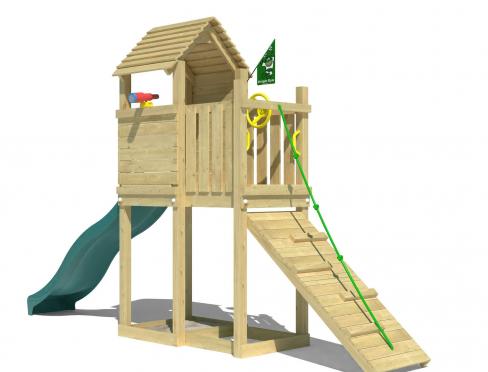 Jungle Pod | Aire de jeux en bois avec toboggan