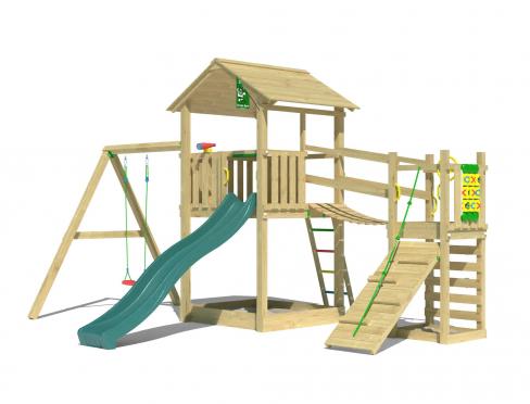 Jungle Summit | Aire de jeux en bois avec balançoire