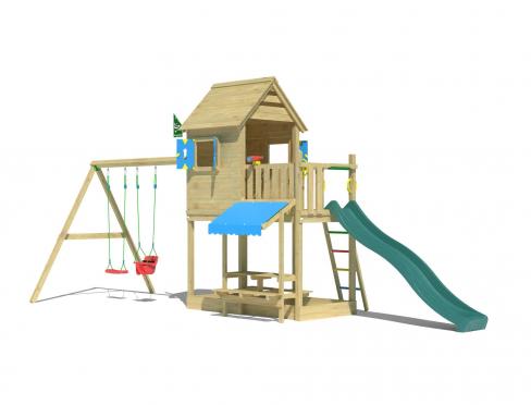 Jungle Cabana | Maisonnette avec balançoire double