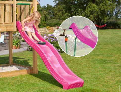 Toboggan avec jardin raccord de tuyau • Wavy Star XL Fuchsia