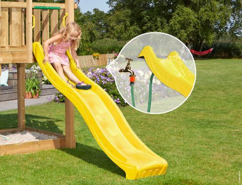 Toboggan avec jardin raccord de tuyau • Wavy Star XL Jaune